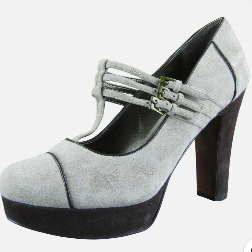 Enzo Angiolini Beige and brown suede Heels